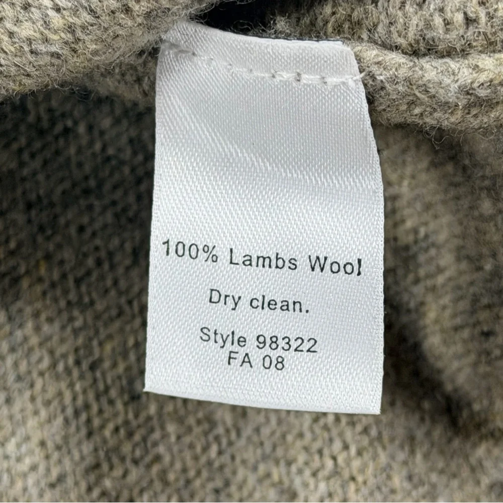 J Crew Premium Lambswool Quarter Zip Knit Pullover Sweater - Mens XL - Tan
